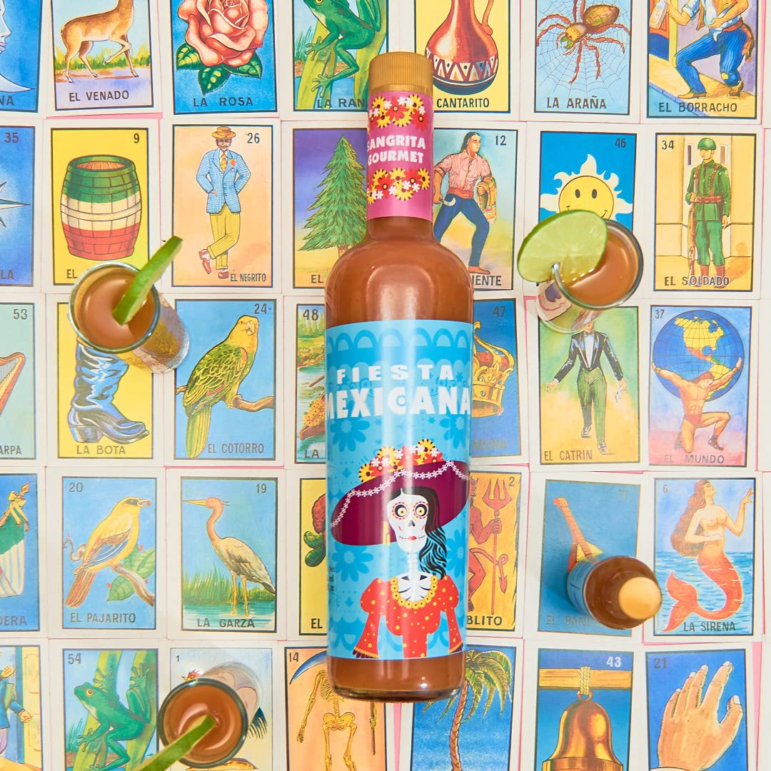 Artisan - Sangrita by Fiesta Mexicana - Traditional Recipe - 100% Natural - Orange Juice - 25,36 oz (750 ml) Bottle - Alcohol Free -For All Kinds of Celebrations - Vegan
