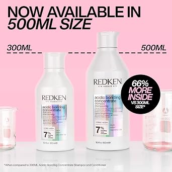 REDKEN Acidic Bonding Concentrate Shampoo 500ml, Conditioner 500ml and Leave-In Treatment 150ml Bond Repair Supersize Bundle