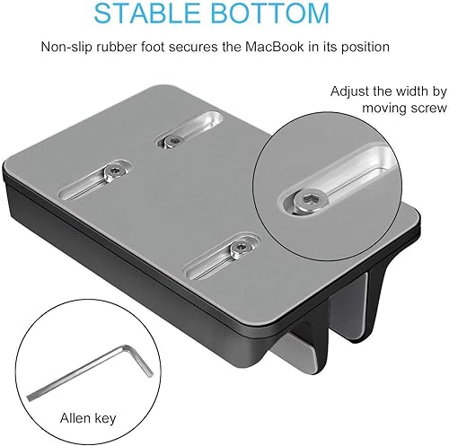 Miniatura 7 de JARLINK Paquete de 2 soportes verticales para laptop, soporte de escritorio ajustable (hasta 17.3 pulgadas) compatible con MacBook ProAir, Microsoft