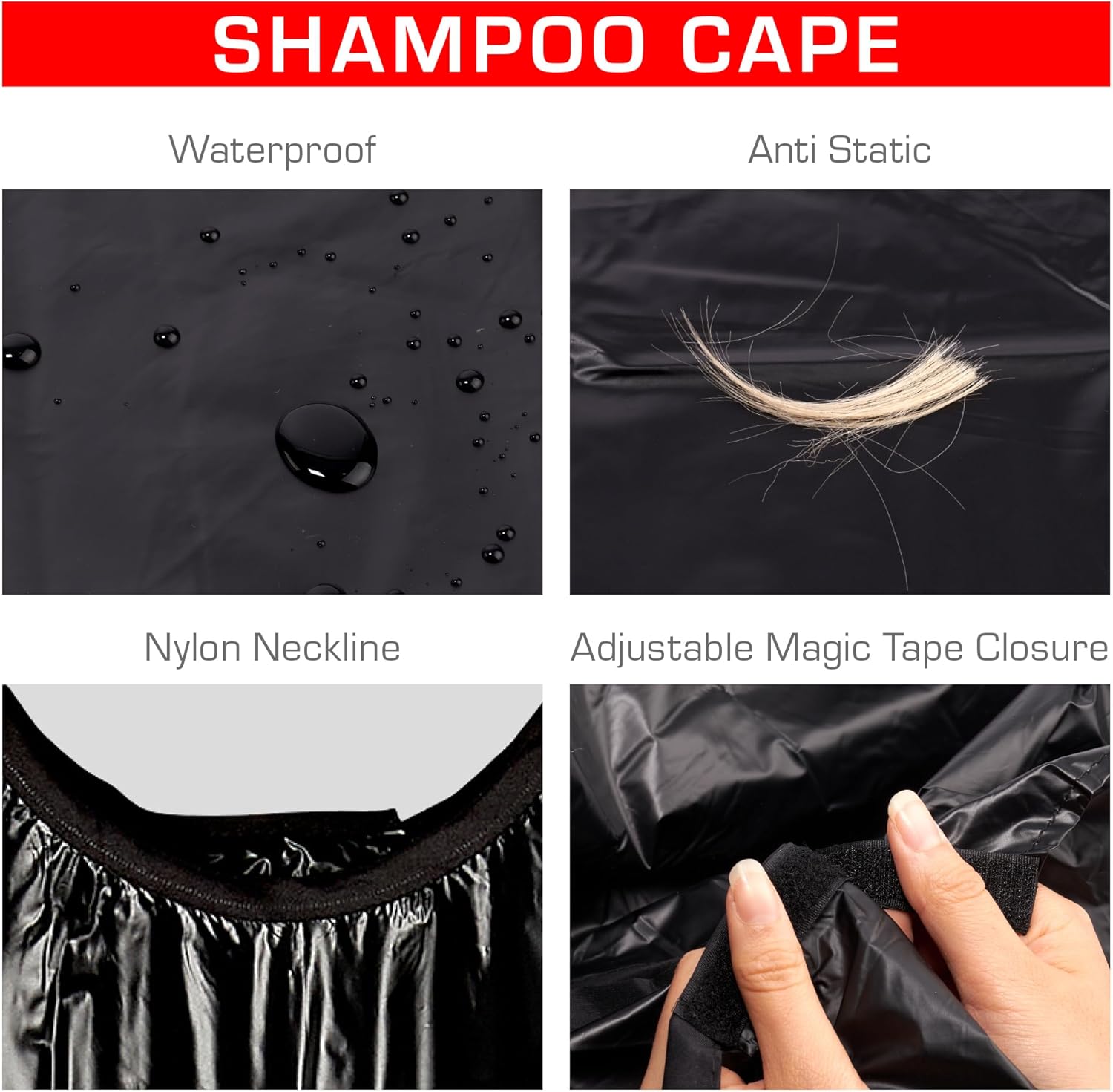 Red by Kiss プロフェッショナル ヘアカットケープ サロン美容院ケープ サンプーケープ サンプーケープ 調節可能 ヘアカッ