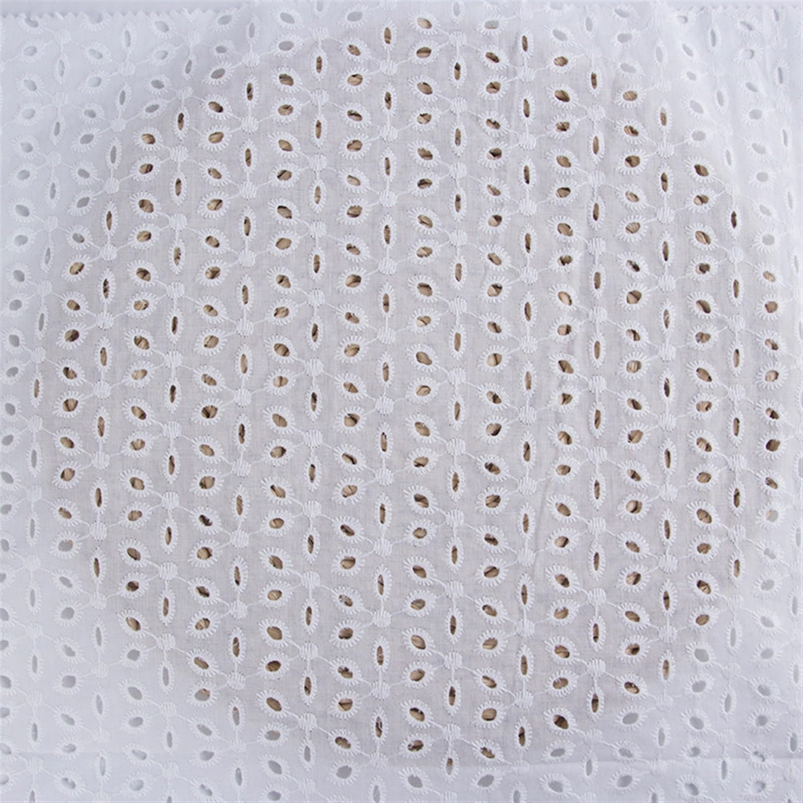 Miękka haftowana bawełniana koronka, tkanina Broderie Anglise, oczka, woal, dla kobiet i dziewcząt, sukienka na podwórko, tkanina do szycia (130 cm x 5 metrów)