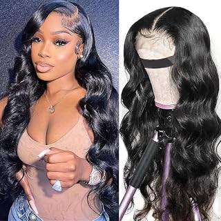 5x5 HD Lace Closure Wigs Human Hair Wear and Go Glueless Wigs Human Hair Pre Plucked 180% Density 5x5 Body Wave Closure Wig Brazilian Human Hair Wigs for Black Women 20 inch
