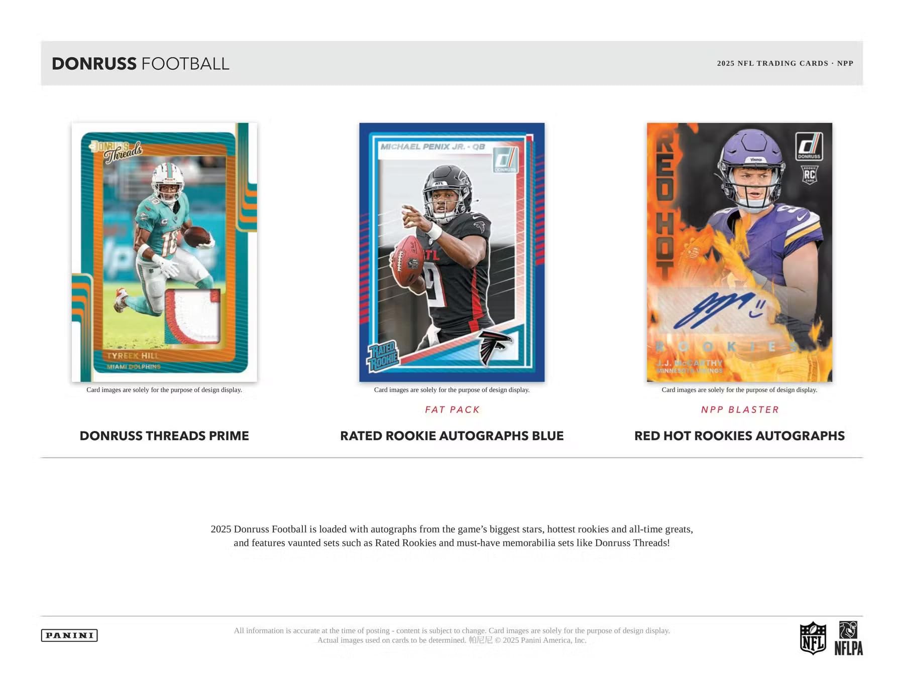 2025 Panini Donruss Football - Caja de 6 tarjetas coleccionables Blaster (1 inserto de recuerdo o revolución por caja)