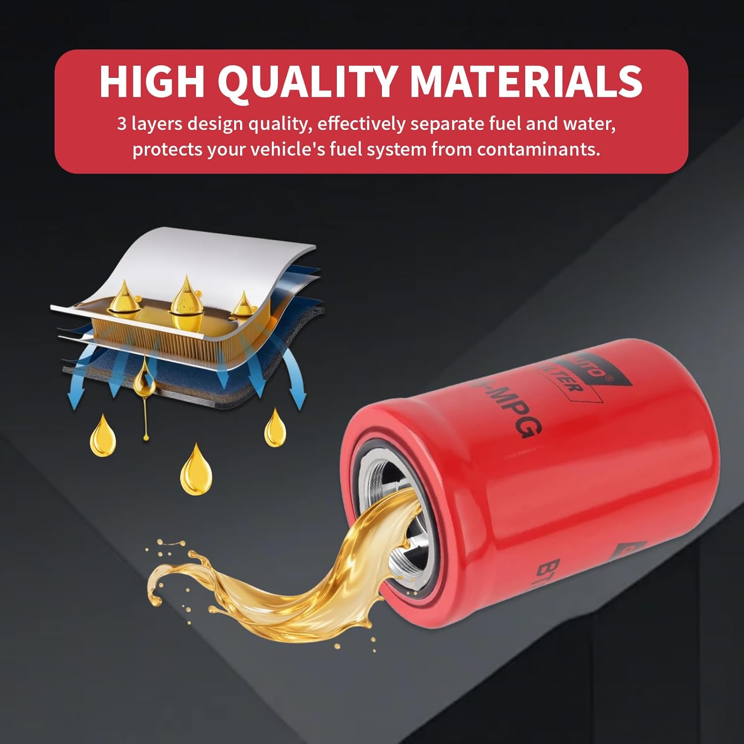 BT8426-MPG Hydraulic Oil Filter Spin-On,6-3/32" Spin-On Replace Baldwin BT8426-MPG BT8426MPG