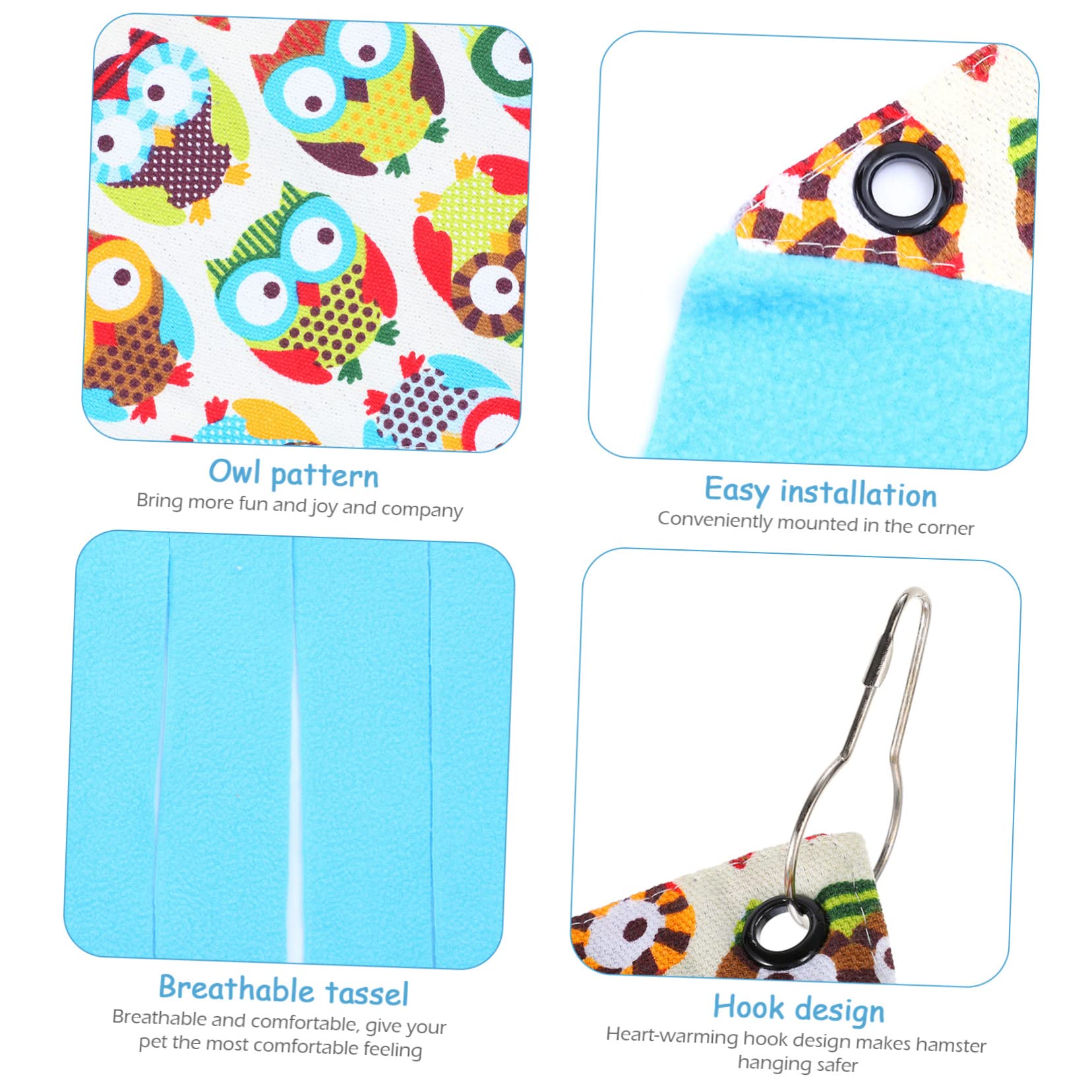 BESPORTBLE 3 Piezas Hamaca de hámster Hamaca de Guinea Hamaca Cama para Dormir Cama Colgante para cobayas Casa para rincón de roedores. Juguete pequeño escondite de Mascotas Mascota pequeña