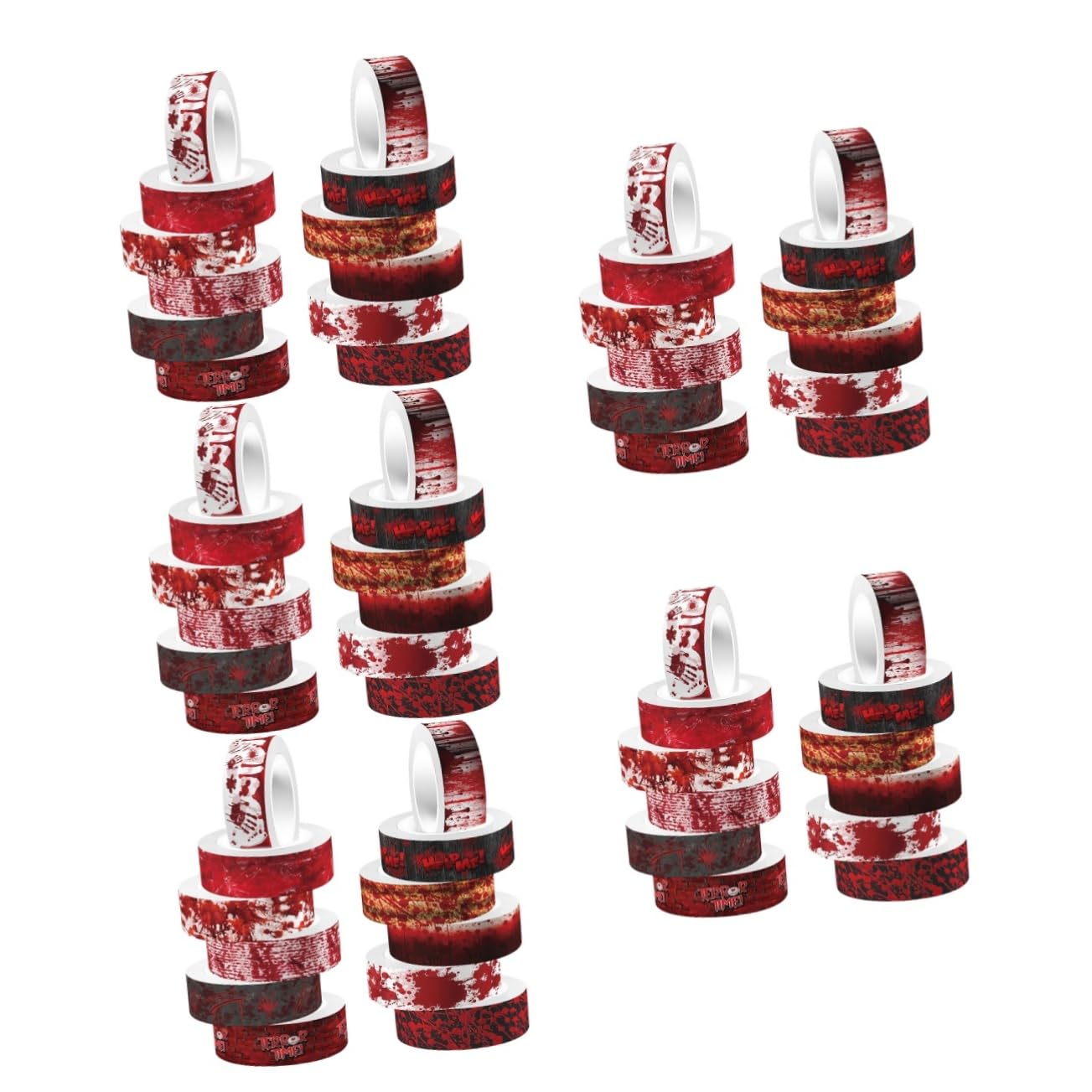 DOITOOL 5 Ensembles Ruban Adhésif Décoratif Halloween Washi Ensemble Ruban Sanglant Pour Scrapbooking Et Décorations De Fête Pour Diy Et Journaux 12 Rouleaux*5