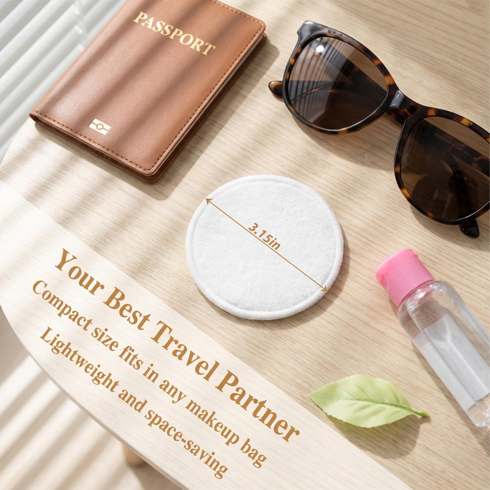 Runde wiederverwendbare Baumwoll-Rundstücke mit einem waschbaren Netz-Wäschesack, wiederverwendbare Make-up-Entferner-Pads für alle Hauttypen, weiche Wattepads zum Entfernen von Make-up, zur