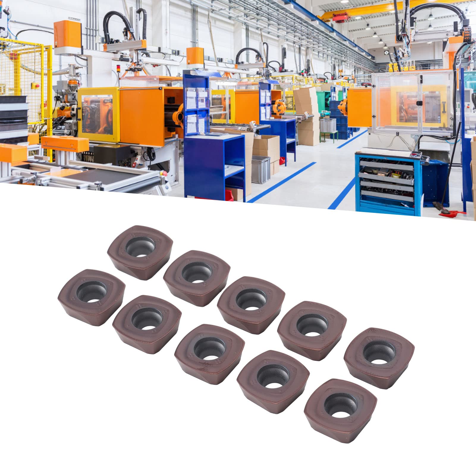 NDNCZDHC 10 PCS Carbide Turning Tools Sekt1204 Sekt1204 Apmt1135pder Mo2 CNC Carbide Tips Inserts with Coating (SDMT150512)