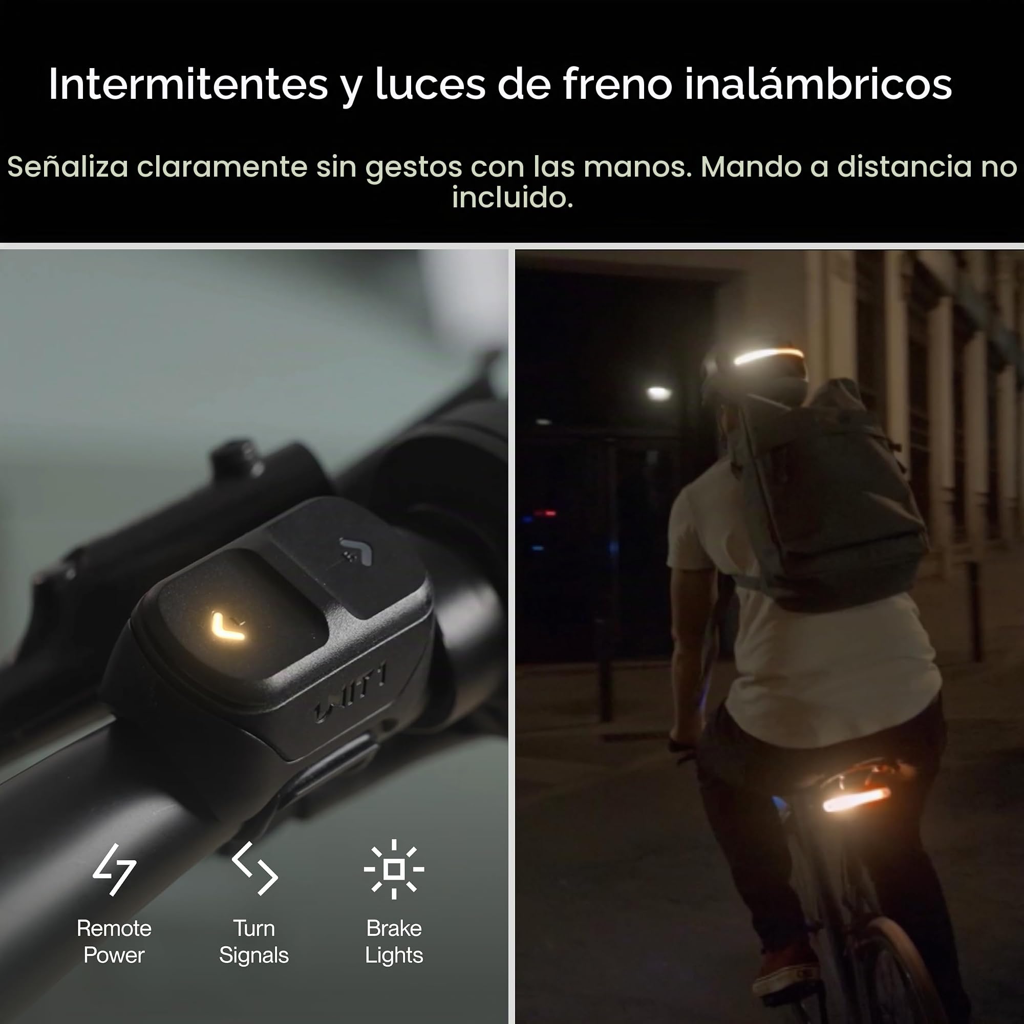UNIT 1 Mando Bici Inalámbrico | Intermitentes en Manillar & Iluminación