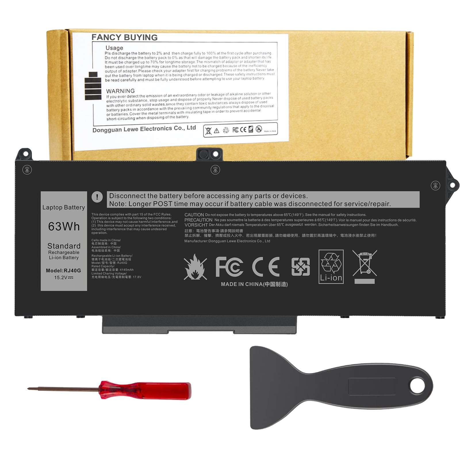Fancy Buying RJ40G 005R42 0WK3F1 0M3KCN M033W 01K2CF Laptop Battery Replacement for Dell Latitude 15 5520 Latitude 14 5420 Precision 15 3560 Series 075X16 WY9DX P137G P137G001 P104F P104F001