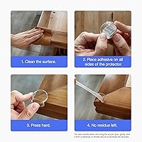 Vista 6 de Protector de esquinas para bebés, protector de esquinas para bordes, amortiguadores a prueba de bebés para cubrir bordes afilados de muebles