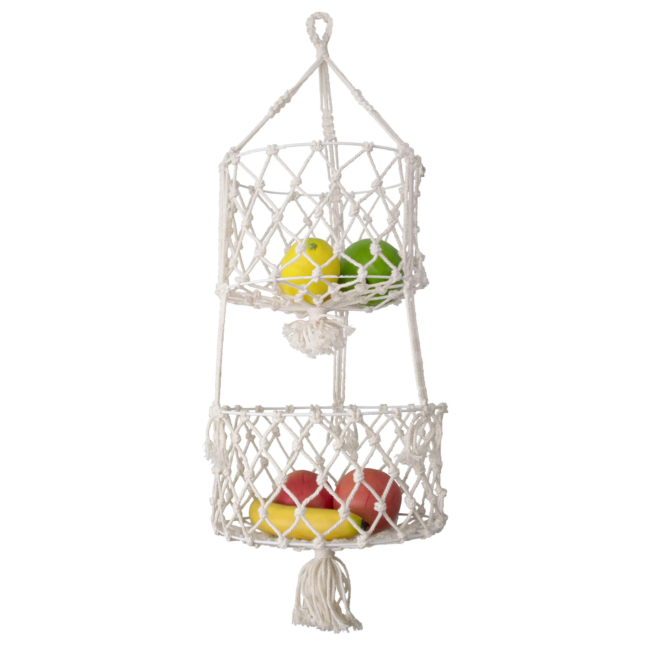 Buy Made Terra 2 Tier Hanging Fruit Basket Wall Hanging Produce Basket