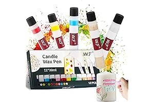 12-Color Candle Wax Pen Set for White Candle Painting
