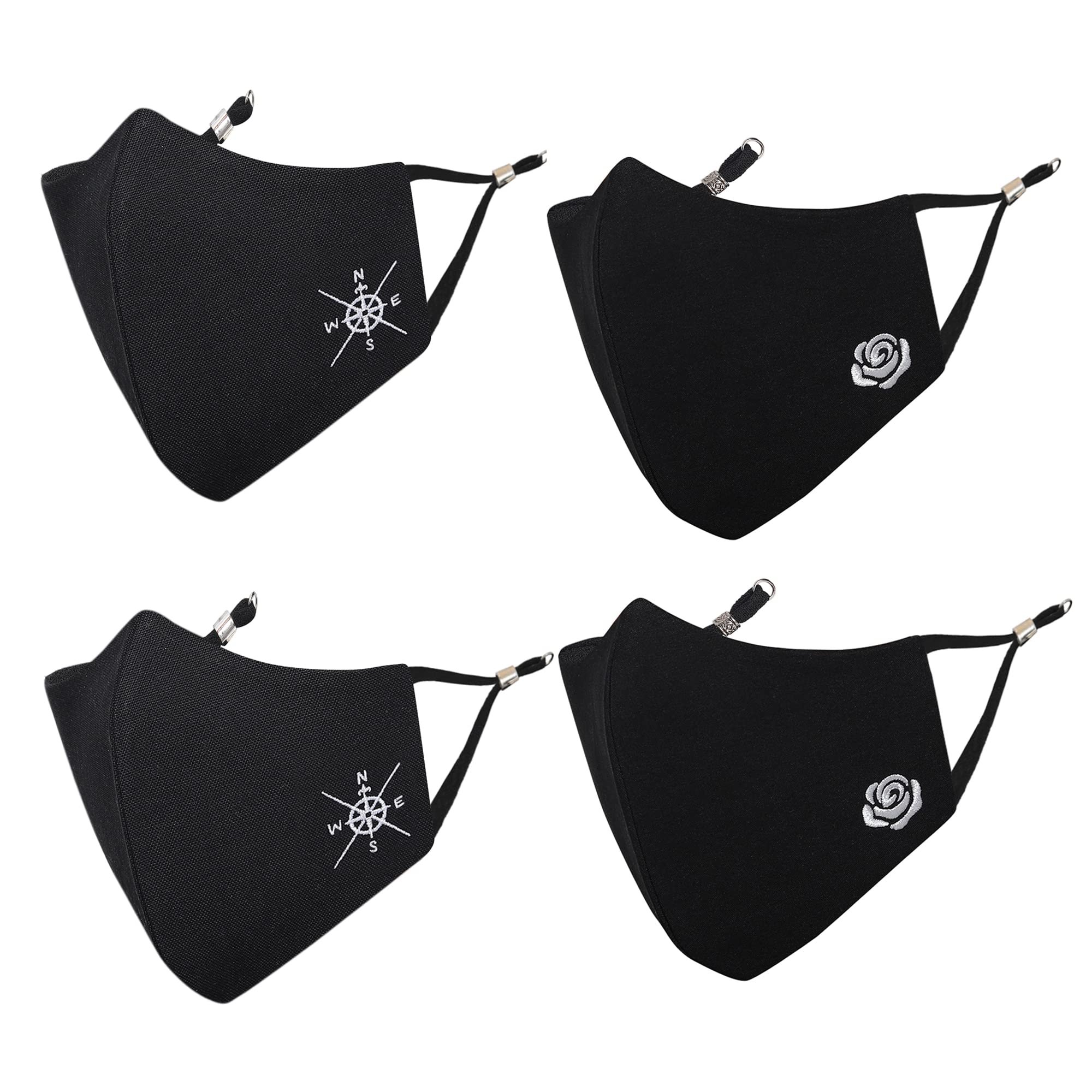 MASQ By Q-One 4 Layer Reusable, Washable with Ear Adjusters, Anti-Bacterial (BFE>99%) Cotton Face Mask for Couples, Unisex, Men, Women, Girls, Boys (Women-Medium, Men-Large, Pack of 4), Without Valve (B08LN4LL67) Amazon Price History, Amazon Price Tracker
