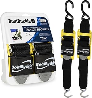 BoatBuckle Pro Series Kwik-Lok Transom Tie-Down, (Pack of 2) - 2-Inch x 2-Feet