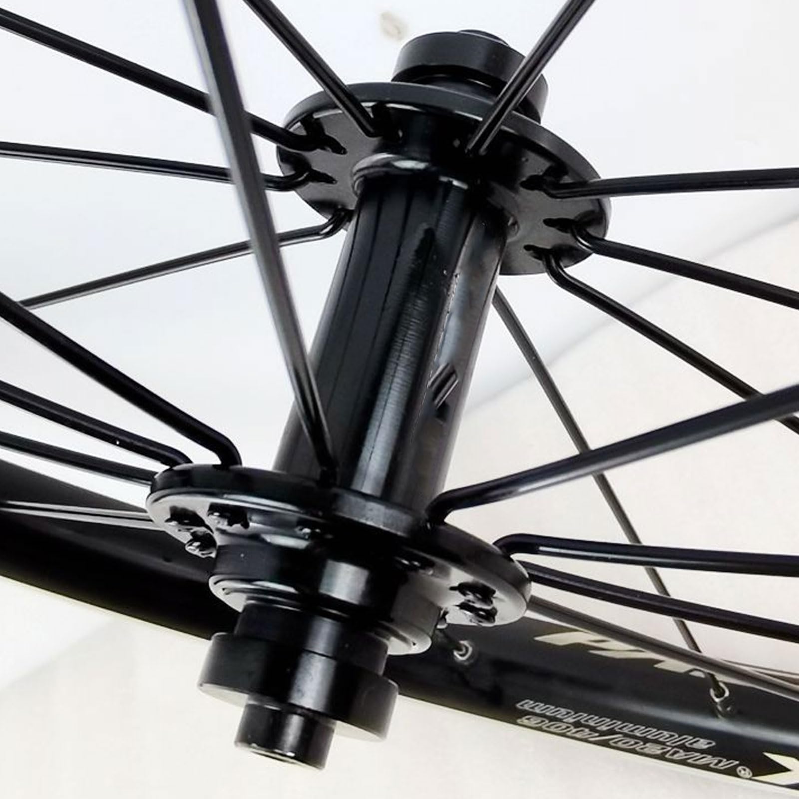 YLME Juego de Ruedas para Bicicletas Plegables, 406/451, Delanteras 74 mm, traseras 130 mm, llanta de aleación de 20 Pulgadas con Freno V-Brake de Doble Pared,406 Black,100/130
