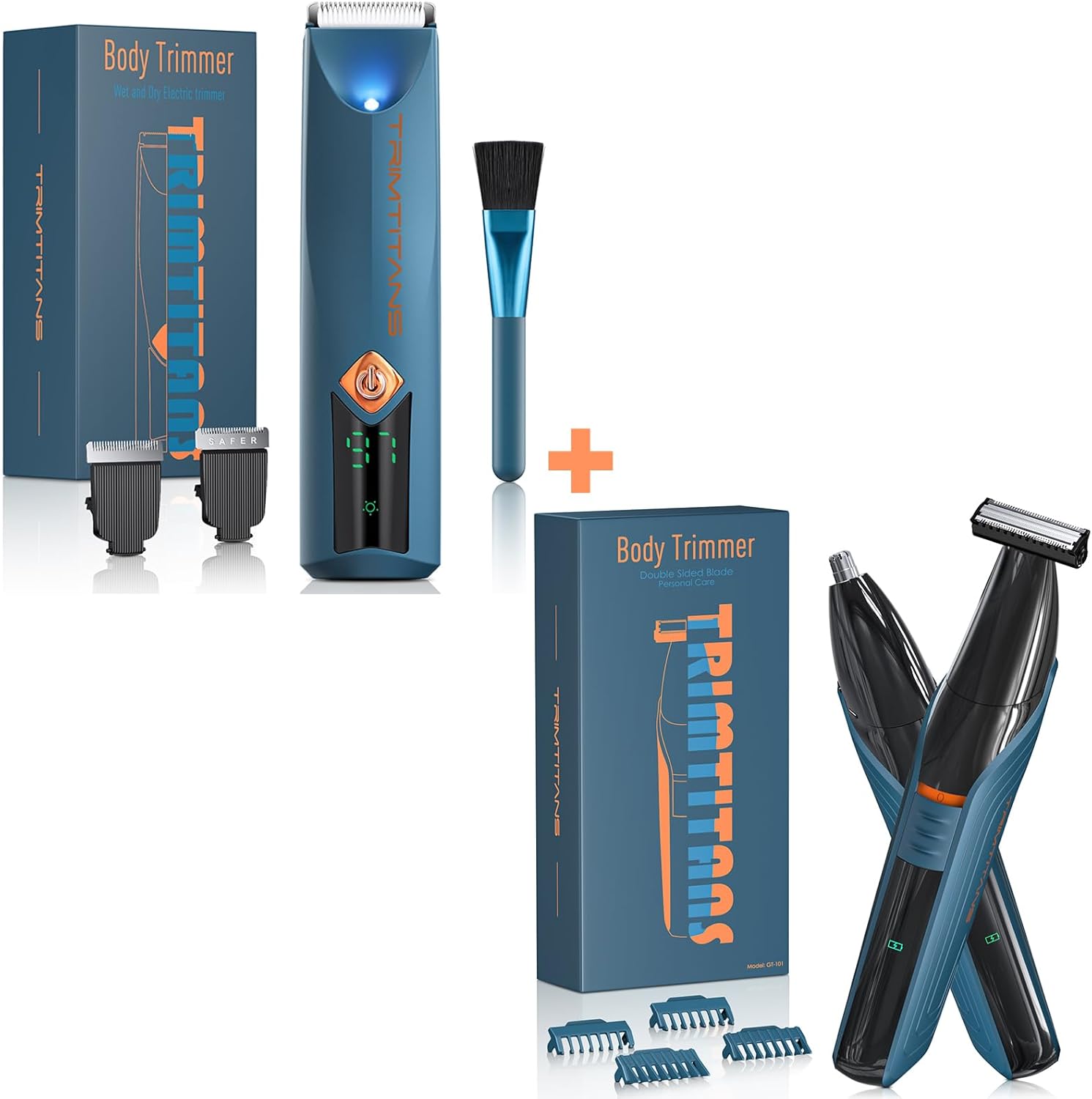 Body Hair Trimmer for Men, Mens Body Groomer Groin Hair Trimmer Beard Trimmer Nose Hair Trimmer No Nick Ball Shaver Electric Razor for Men Face Pubic Hair, Gifts for Him Husband Dad