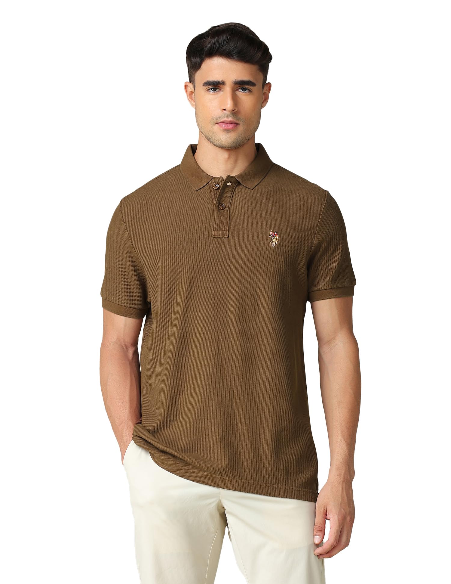 u.s. polo assn. Apparel Solid Slim Fit Polo Shirt-picture-26