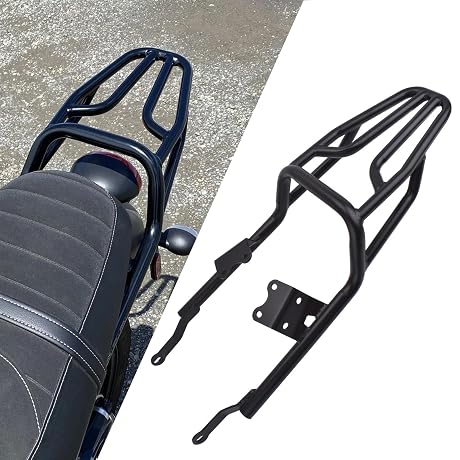 SHINKXMT Motorcycle Rear Rack Compatible with TRI&UM&PH Street Twin 900 2016-2022 Speed Twin 900 2023 2024 Luggage Storage Rack Carrier Rear Tail Storage Rack Cargo