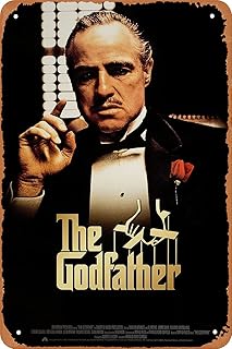 TUXNSER Vintage Look Metal Sign Movie The Godfather Poster for Cafe Bar Pub Man Cave Home Wall Art Decor Gift Retro Tin Sign 12 X 8 inch