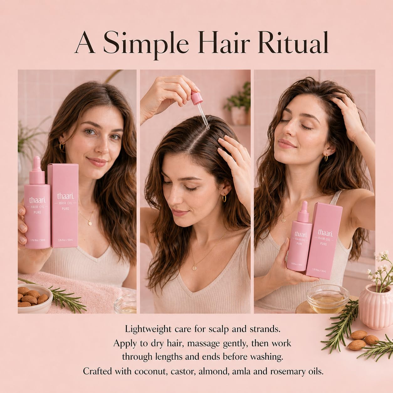 Hair Growth Oil, Nourishing Hair Growth Serum, Helps Smooth and Reduce Breakage, 1.76 fl oz (50 ml)