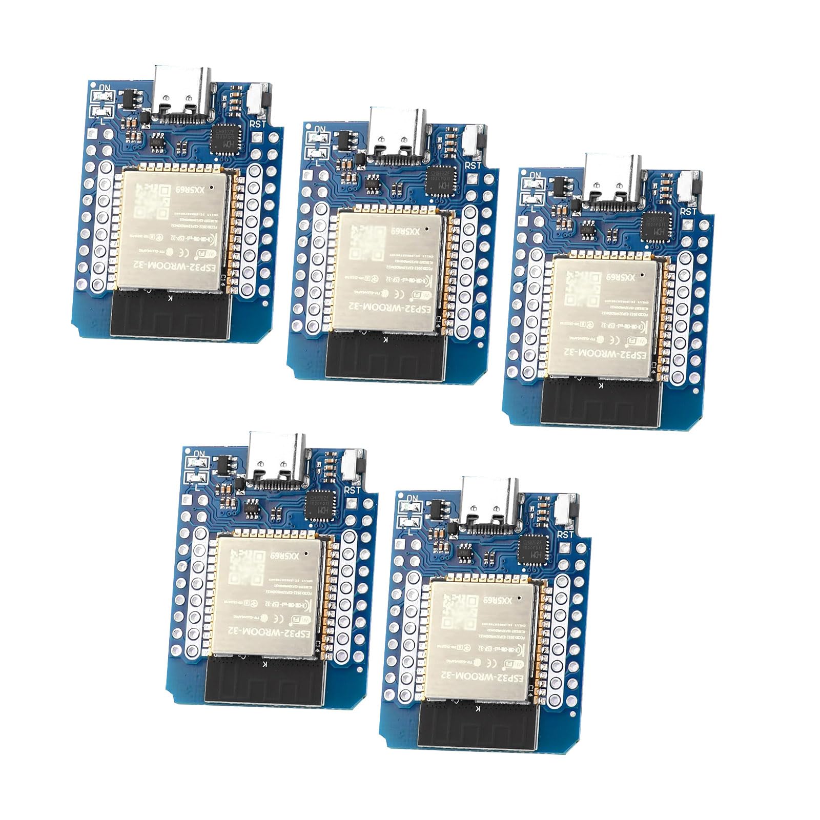 Diymore 5 Piezas para ESP32 Mini Módulo para ESP32 Placa de Desarrollo Mini Bluetooth WiFi con Chip CH9102F Compatible con Arduino IDE