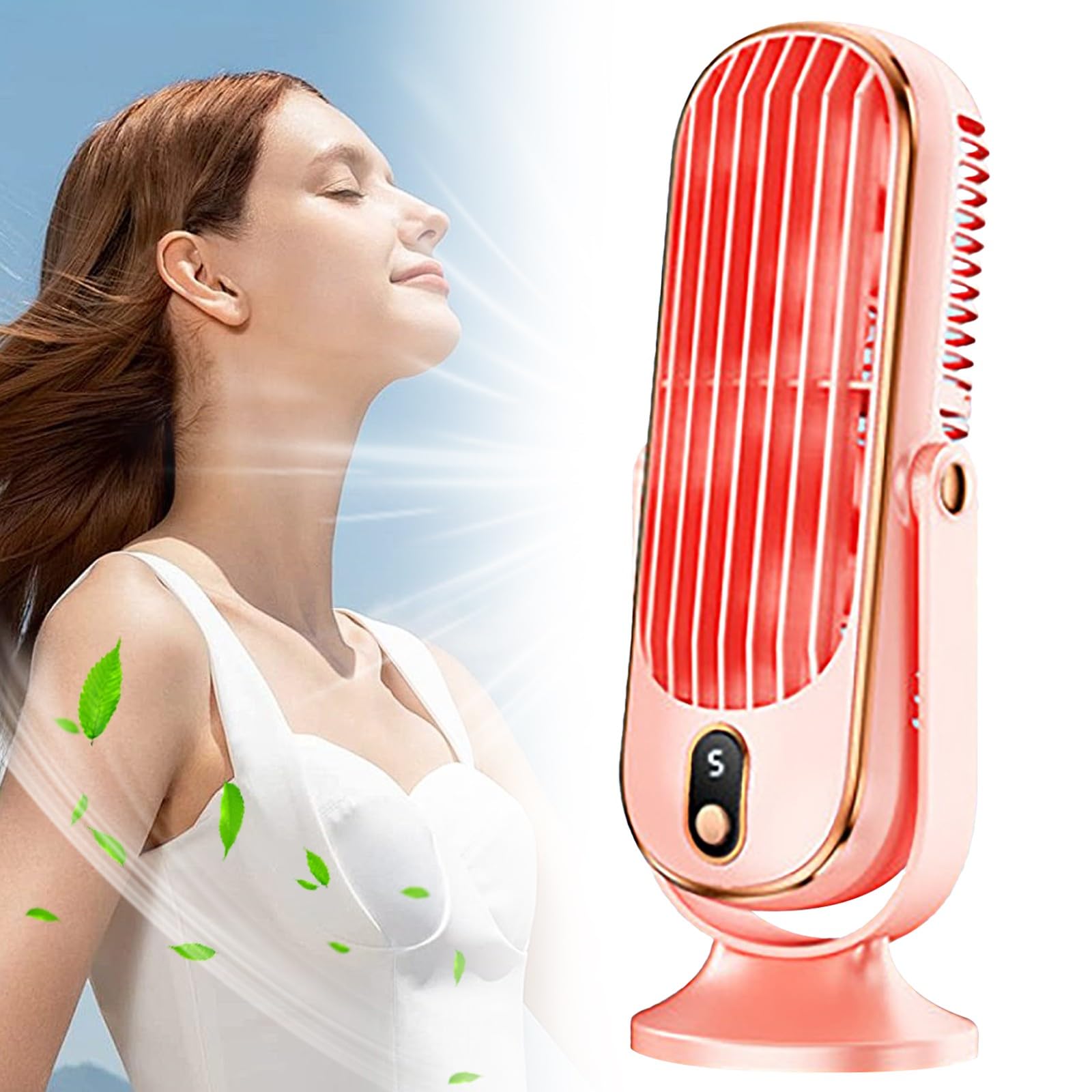 Ventole di raffreddamento – Ventilatore a torre oscillante a 90°, senza pale, con timer, portatile, ultra silenzioso, a 5 velocità, per ufficio e uso domestico
