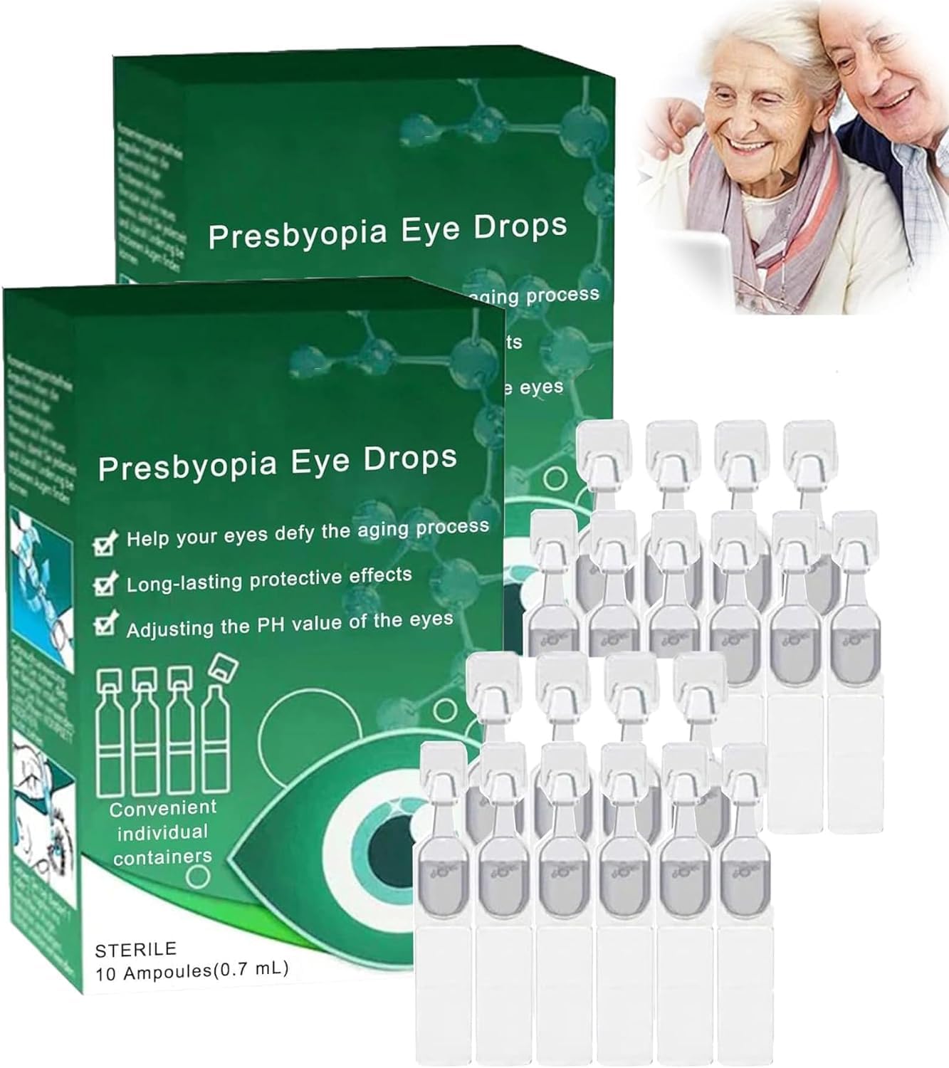Optivipro Presbyopia Eye Drops, Presbyopia VisionRestore Eye Drops, VisionRestore Eye Drops, Lubricant Eye Drops, Effective Solution for Cataracts & Dry Eyes (2box)