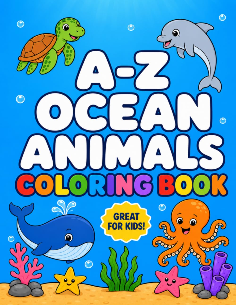 A-Z Ocean Animals Coloring Book