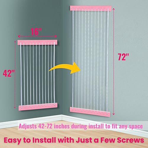 Miniatura 6 de VOMELON Almacenamiento de animales de peluche de madera suave para habitación de los niños, soporte de pared para colgar en la puerta, organizador