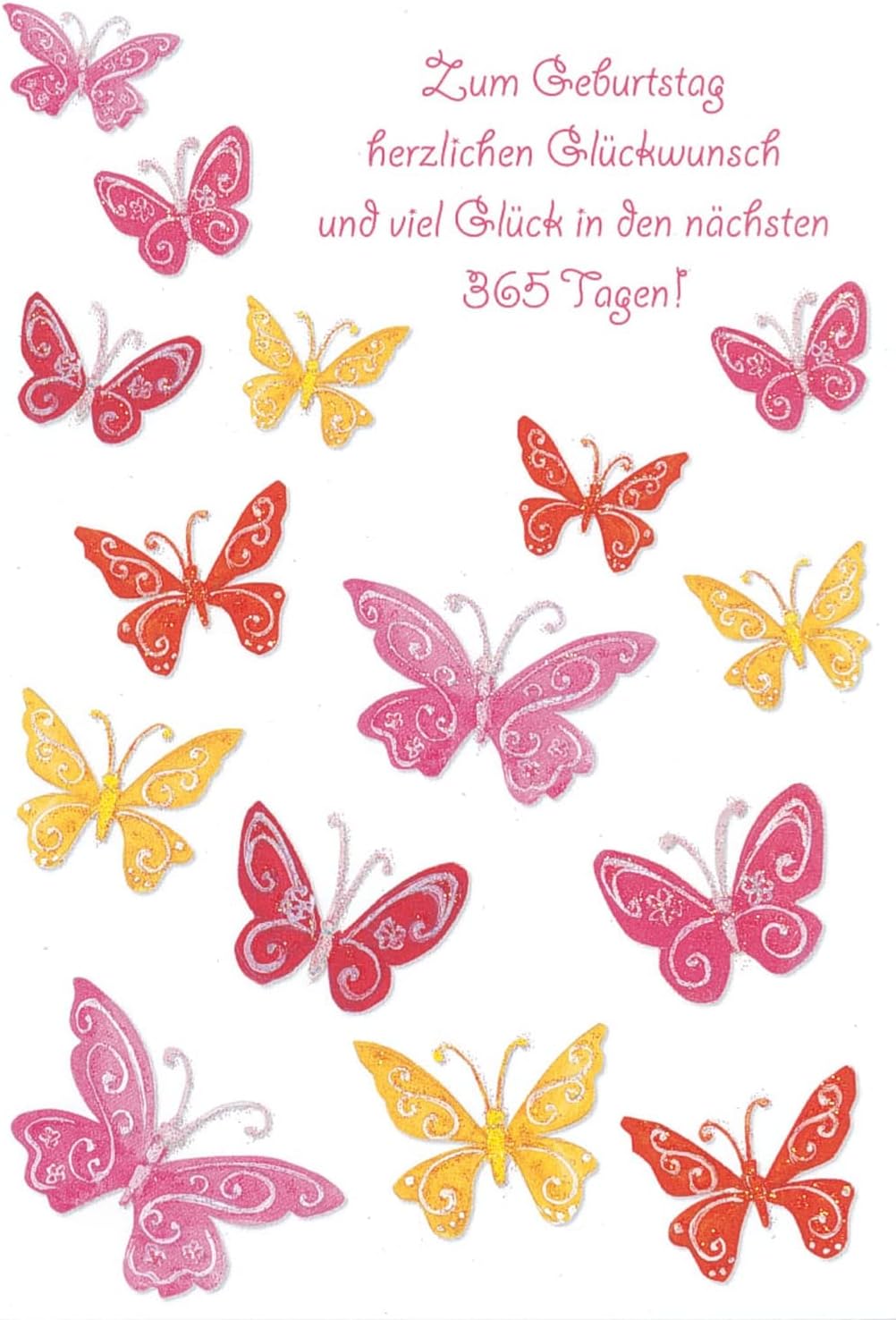 Glückwunschkarte Zum Geburtstag Herzliche Glückwünsche (6 Stück