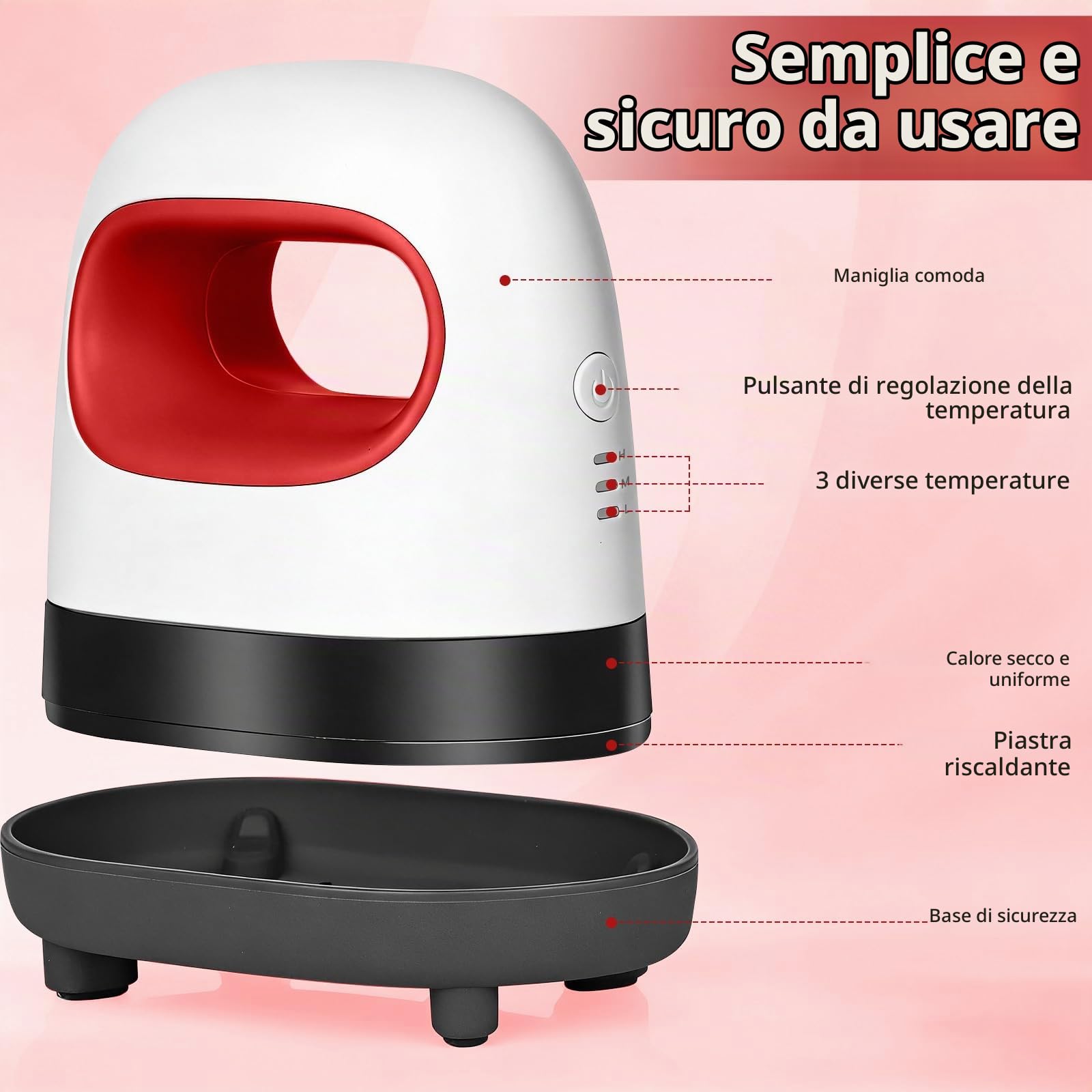 Mini Pressa a Caldo, Portatile Stampante per Tessuti, Termopressa per Maglietteper per Artigianato Vestiti Cappelli