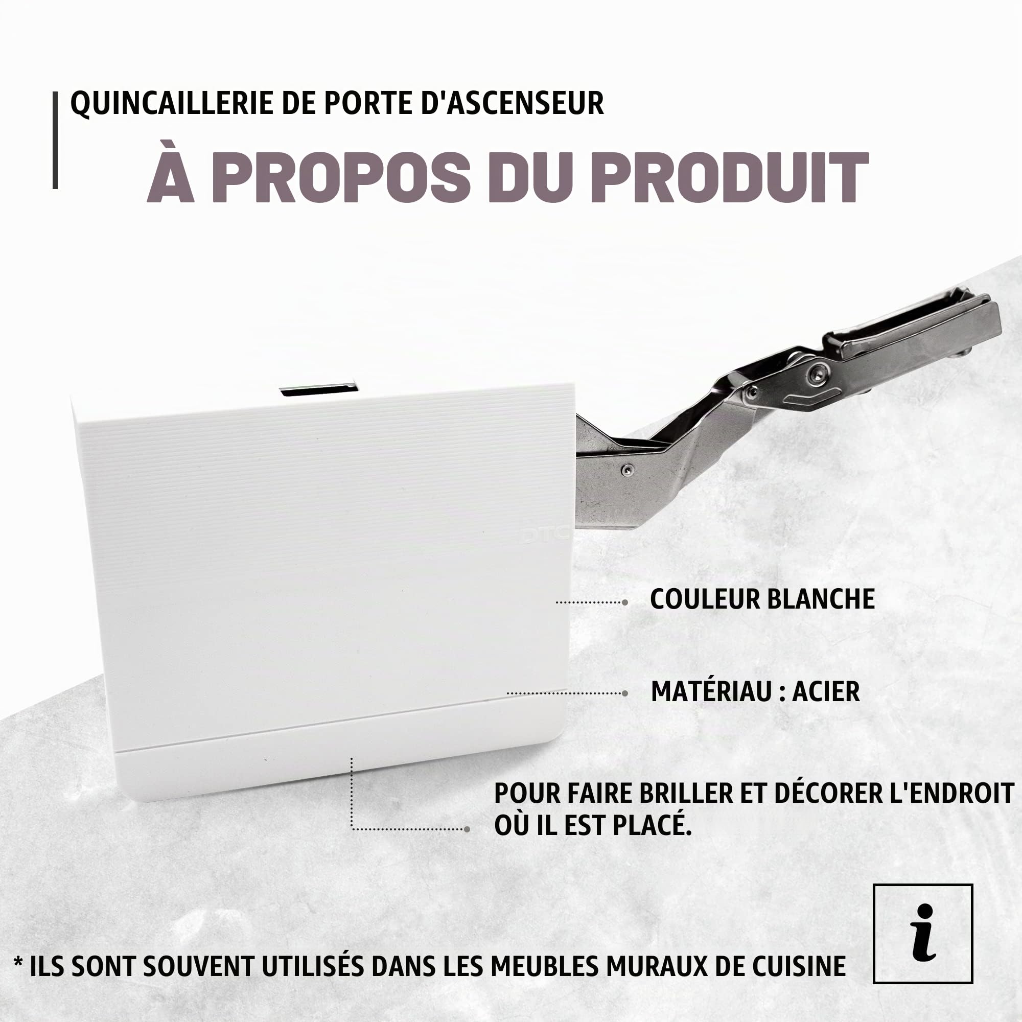 DOJA Barcelona | Charniere Porte Placard | 4 Compas Acier pour Portes Relevables | Hauteur de 250 à 400mm | Forces 480-1250 | Angle Ouverture 107º | pour Porte Cuisine, Armoire Cuisine, Meuble...