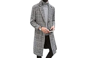 Men's Plaid Trench Coat: Classic Style, Enhanced Warmth