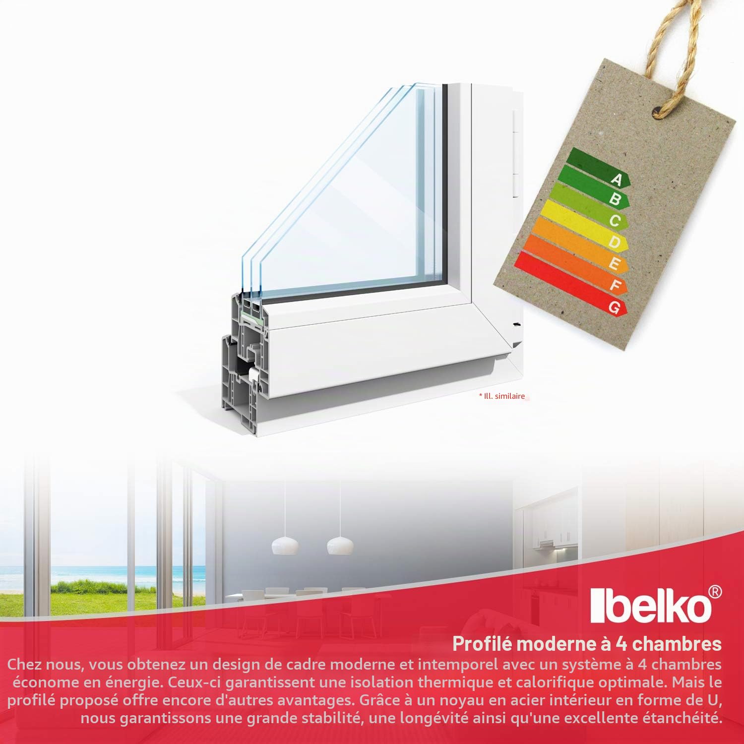 Fenêtre de cave - Plastique - Blanc - BxH: 75 x 55 cm - DIN gauche - Triple Vitrage - En stock