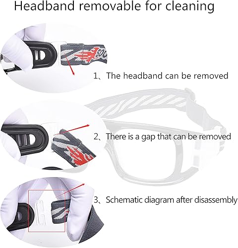 Miniatura 5 de Gafas deportivas de baloncesto para hombres y mujeres, gafas de seguridad, gafas de deporte, antivaho y choque de colisión