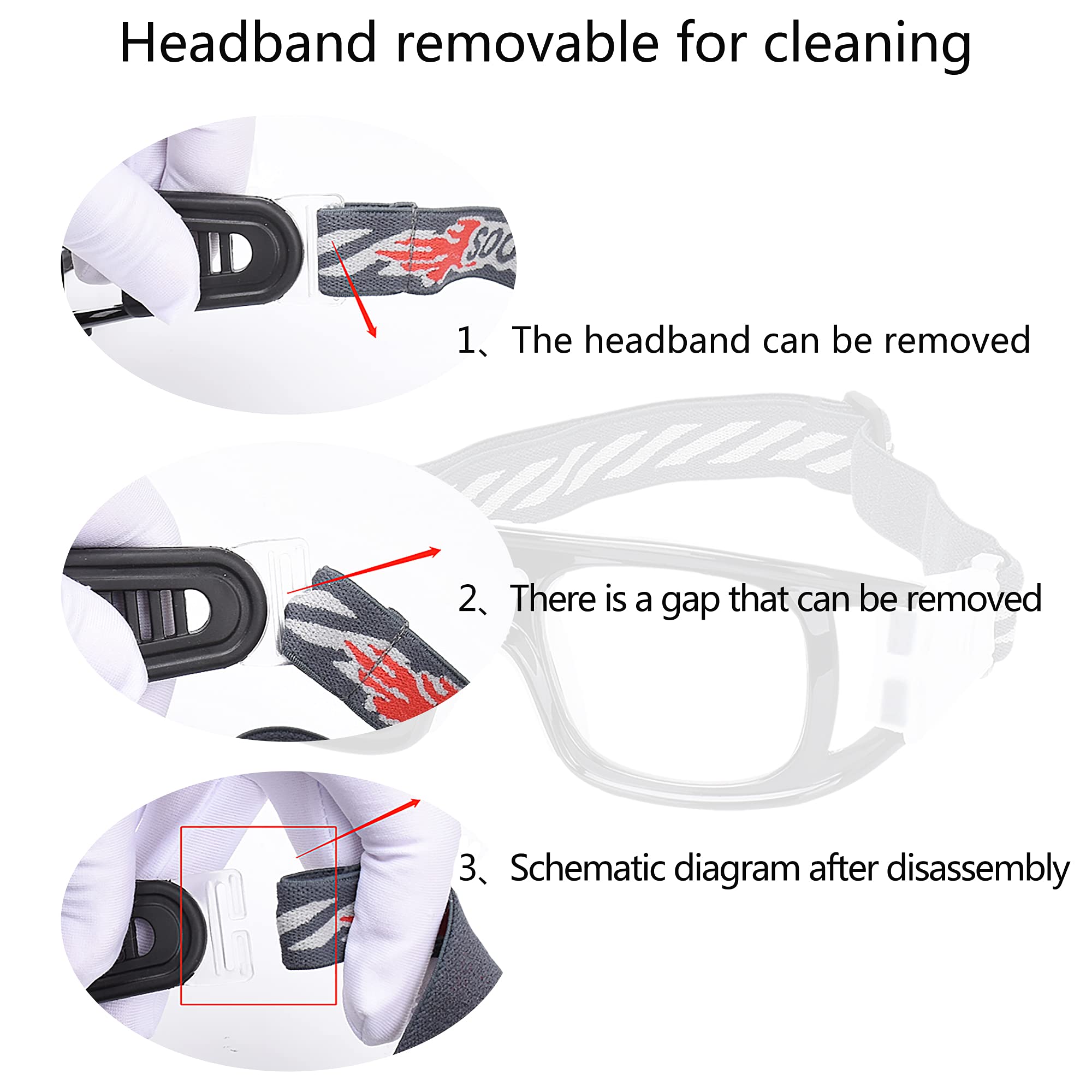 SooGree Gafas deportivas de baloncesto y fútbol, para hombres y mujeres, gafas de seguridad, antiempañamiento, choque, gafas de colisión