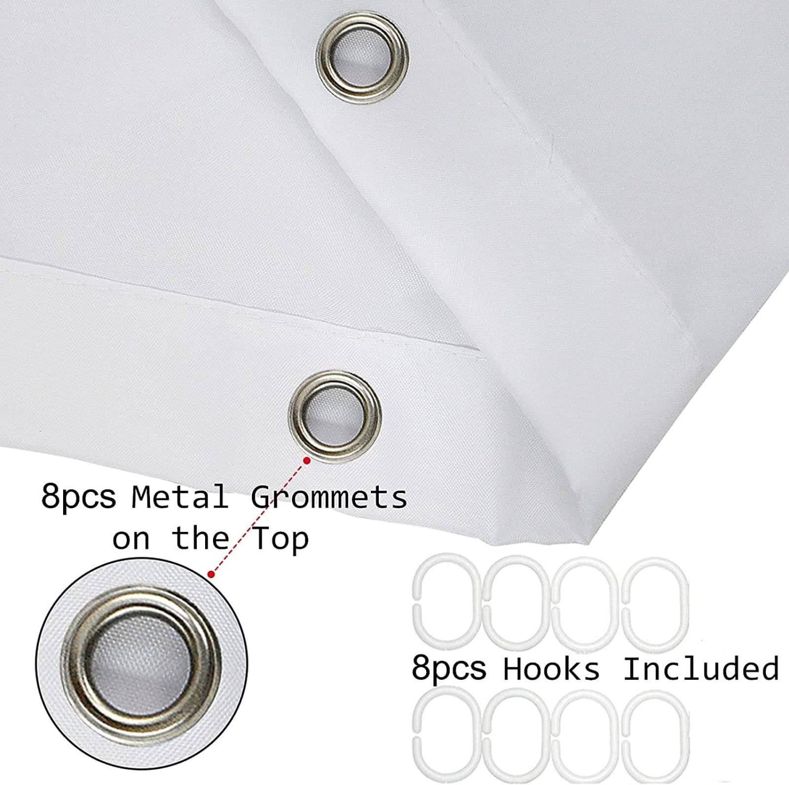 Tenda Doccia Rossa Sfumata - Impermeabile E Antimuffa 120x180 Cm - Foto 7