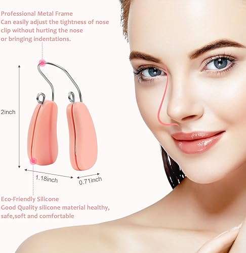 Miniatura 3 de FERNIDA Moldeador de nariz para mujer, clip más delgado de nariz de silicona suave, sin dolor, para levantar la nariz
