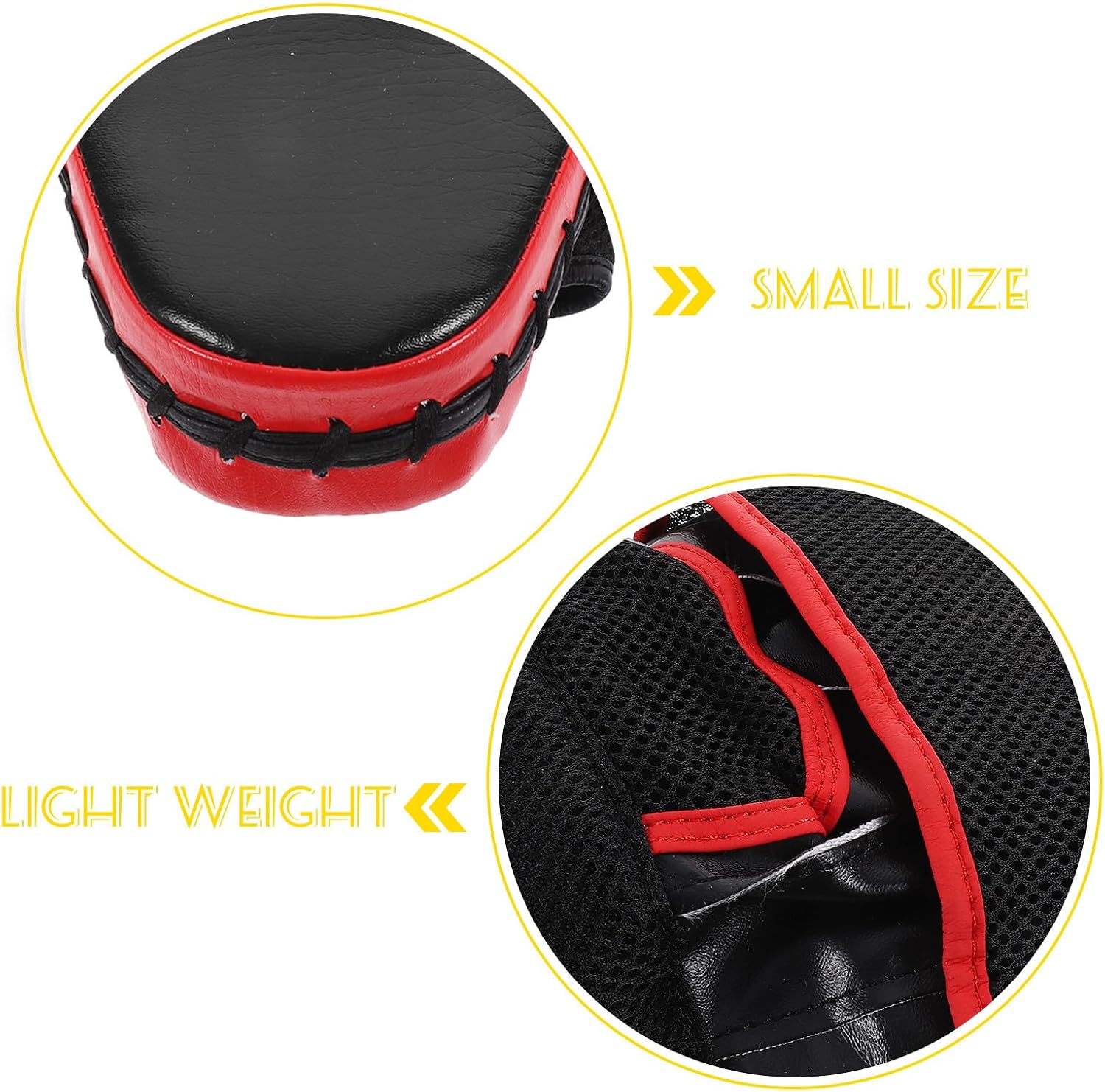 Mikinona 1 Pair Boxing Pads MMA Training Accessories Taekwondo Training Pad Leather and Sponge Material Curved Design Reduces Strikes for Martial Arts Random Color