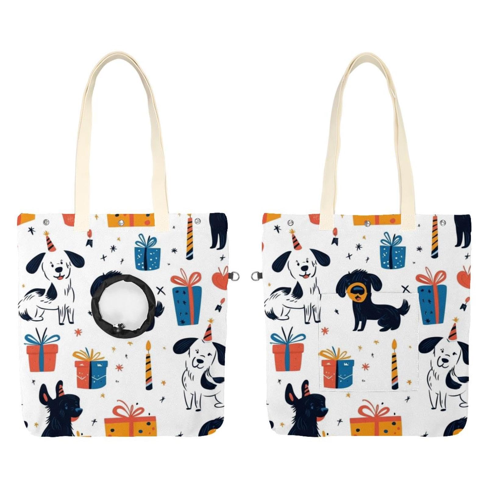 Sac à bandoulière en toile pour chiens robuste avec bandoulière large