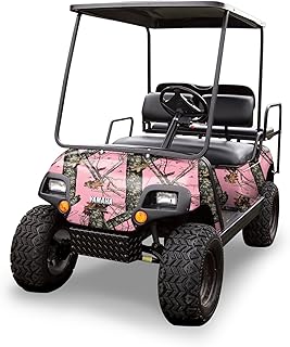 Camouflage Golf Cart Wrap, no-fade 3M Vinyl with Matte Finish, Many Mossy Oak Patterns