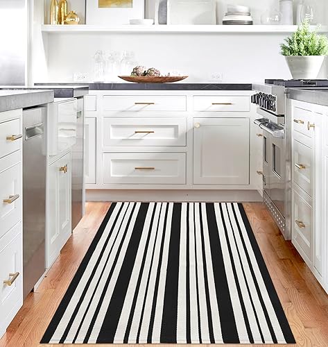 Miniatura 498 de IOHOUZE - Tapete a cuadros estilo búfalo de 27.5 x 43 pulgadas, lavable, para puerta principal, porche delantero, tapete de bienvenida Azul marino