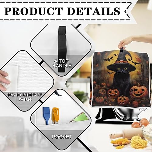 Vista 239 de Funda para batidora de Navidad para Kitchen Aid de 4.5 a 5 cuartos de galón, cubiertas antipolvo para electrodomésticos pequeños de hombre de Un