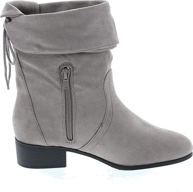 grey slouchy booties