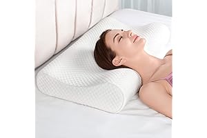 Premium Tempurpedic King Size Contour Pillow: Neck Pain Relief and Orthopedic Support