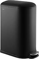 Vista 33 de happimess HPM1009C Roland Mini 2.6-Gallon Step-Open Trash Can with Soft-Close Lid, Modern, Minimalistic, Fingerprint Proof for Home, Kitchen, White