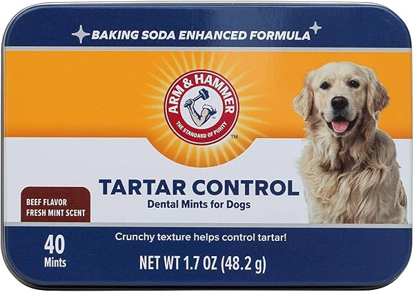 Arm & Hammer for Pets Tartar Control Dental Mints for Dogs | Dog Dental Mints Reduce Plaque & Tartar Buildup for All Dog