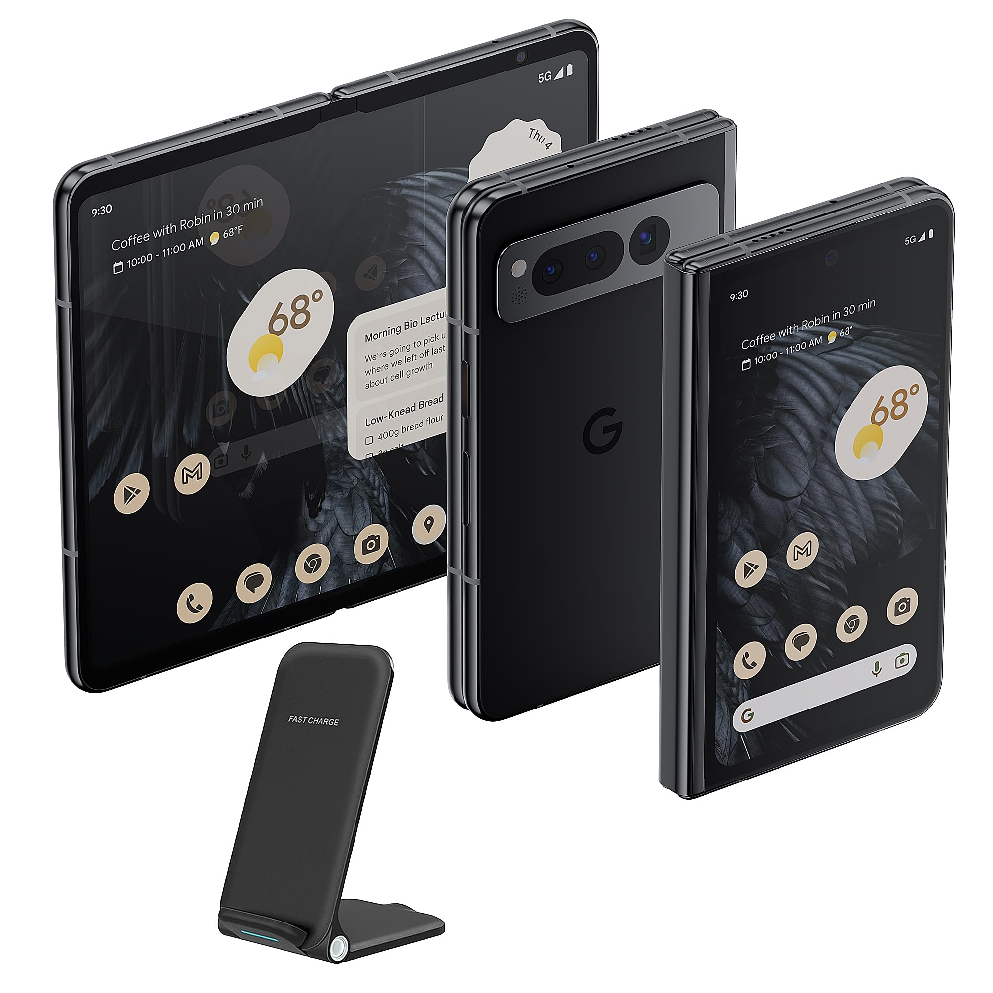 Google Pixel fold オブシディアン 256gb Google Pixel Fold Phone - Unlocked Android 5G Smartphones with 7.6