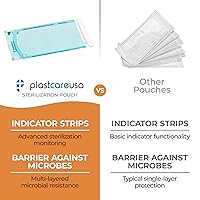 Vista 3 de 200 bolsas de esterilización autosellantes de 5.25 x 10 – Bolsas esterilizadoras de autoclave para esterilizar instrumentos médicos dentales